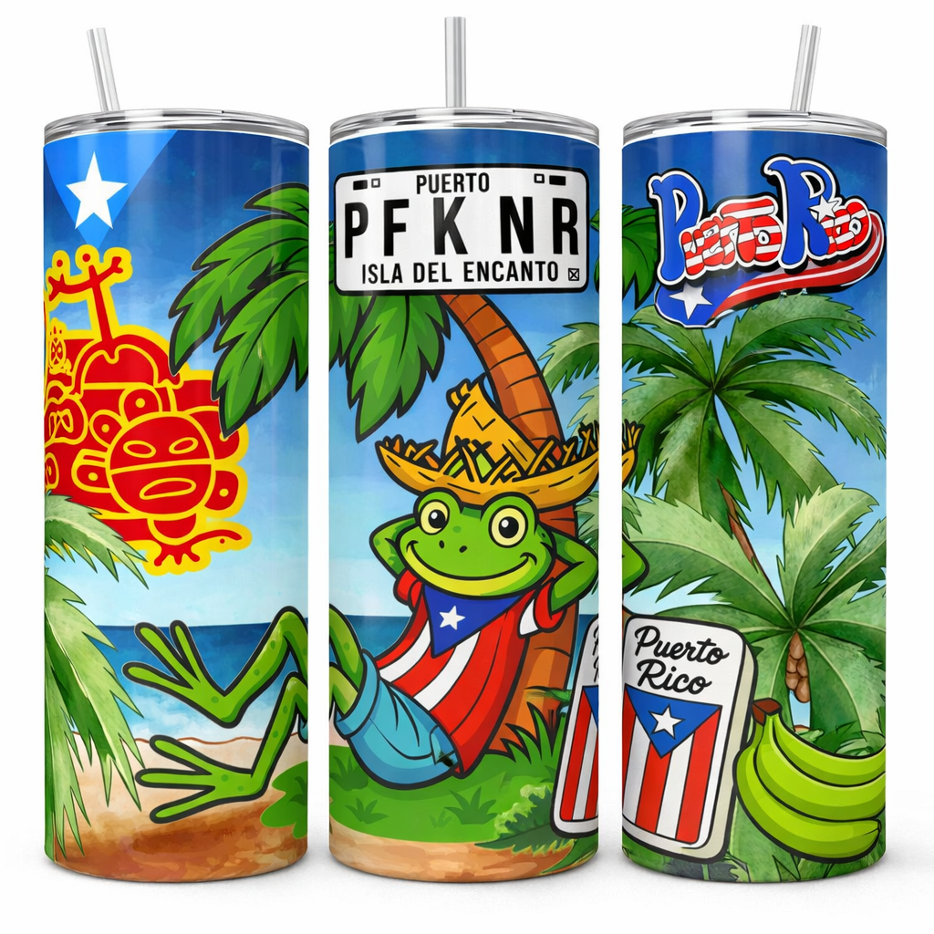 PUERTO RICO SKINNY TUMBLER 20 OZ