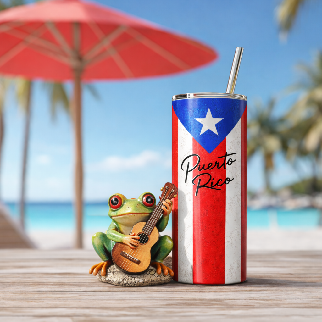 PUERTO RICO SKINNY TUMBLER 20 OZ