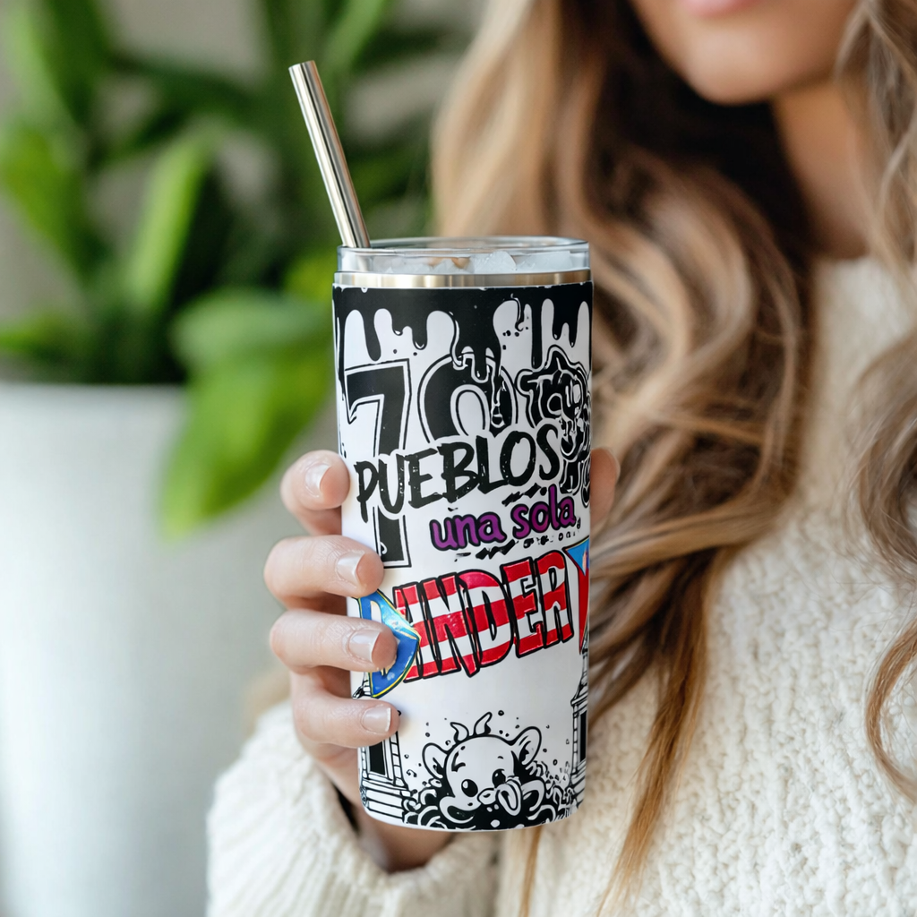 PUERTO RICO SKINNY TUMBLER 20 OZ