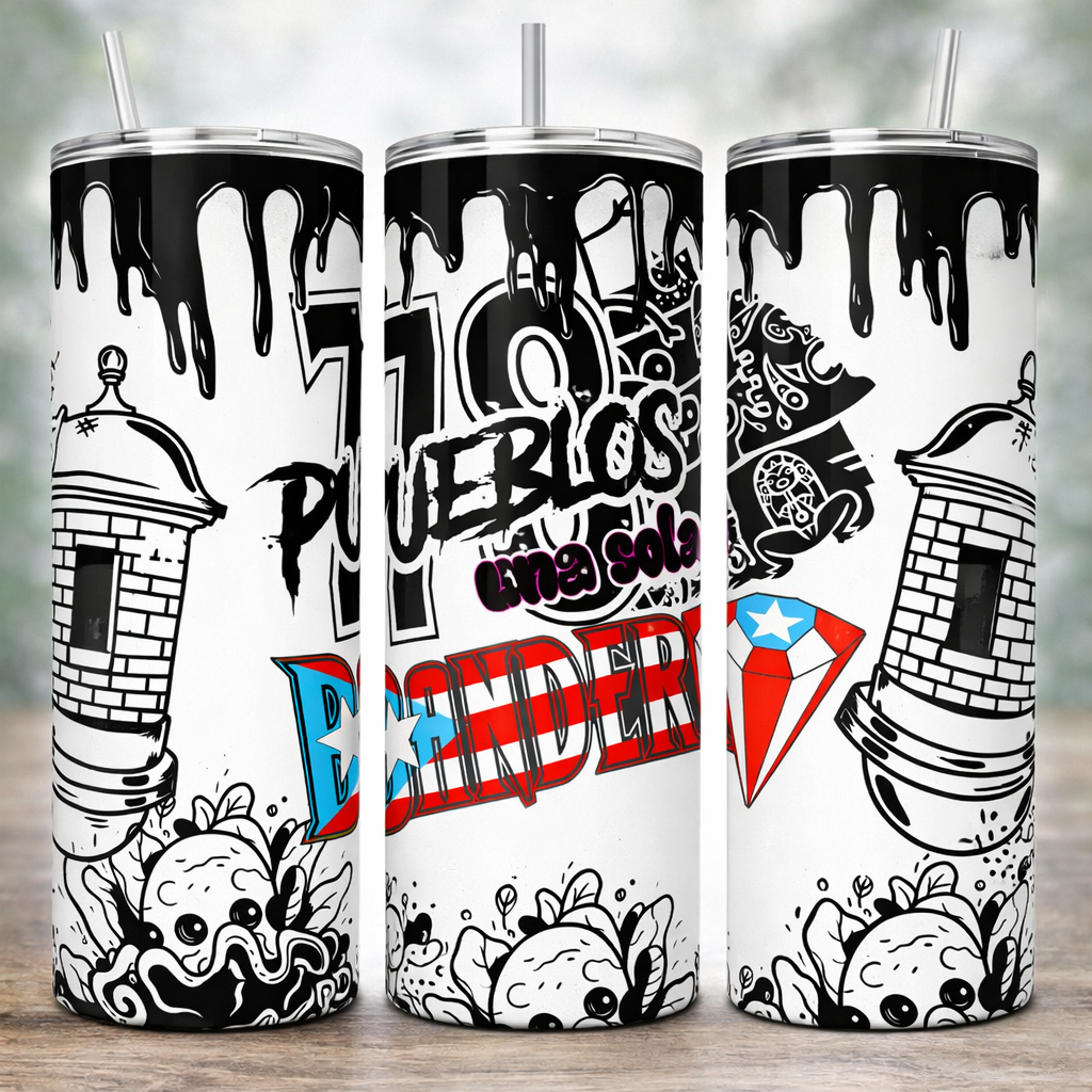 PUERTO RICO SKINNY TUMBLER 20 OZ