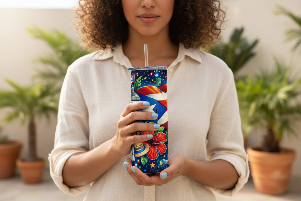 PUERTO RICO SKINNY TUMBLER 20 OZ