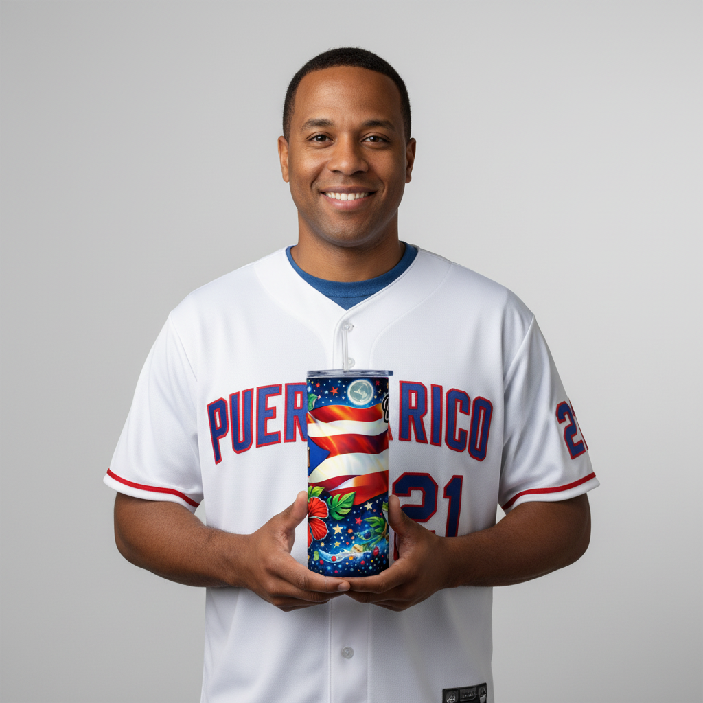 PUERTO RICO SKINNY TUMBLER 20 OZ