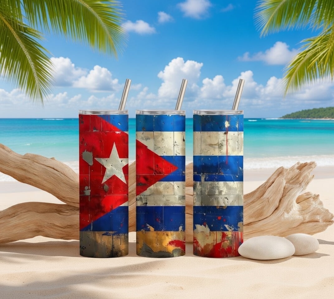 CUBA SKINNY TUMBLER 20 OZ