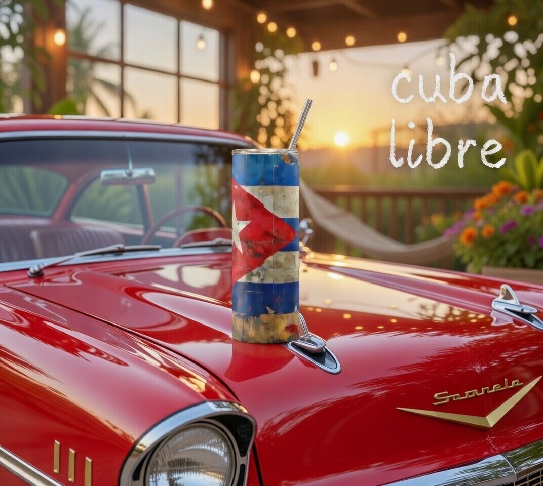 CUBA SKINNY TUMBLER 20 OZ