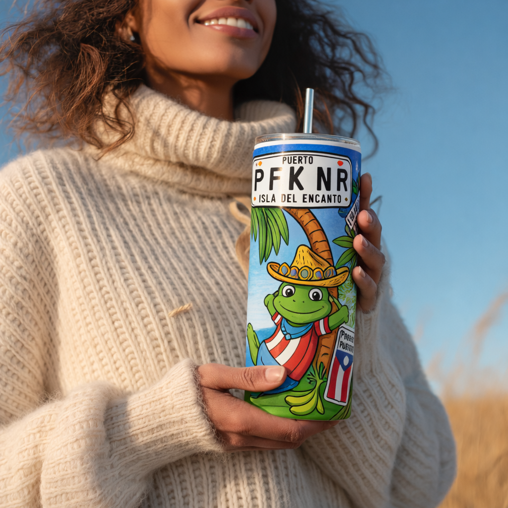 PUERTO RICO SKINNY TUMBLER 20 OZ