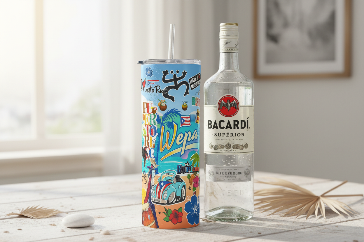 PUERTO RICO SKINNY TUMBLER 20 OZ