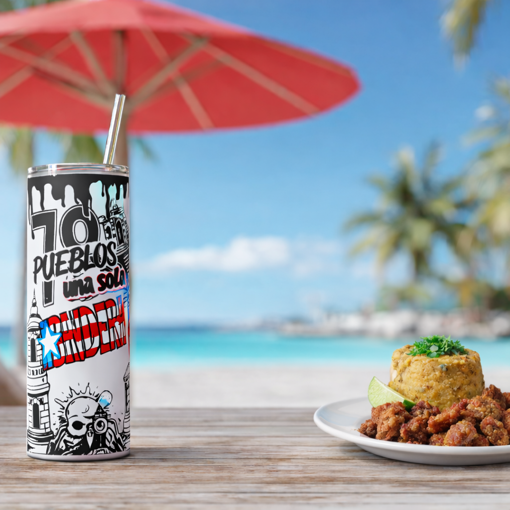 PUERTO RICO SKINNY TUMBLER 20 OZ
