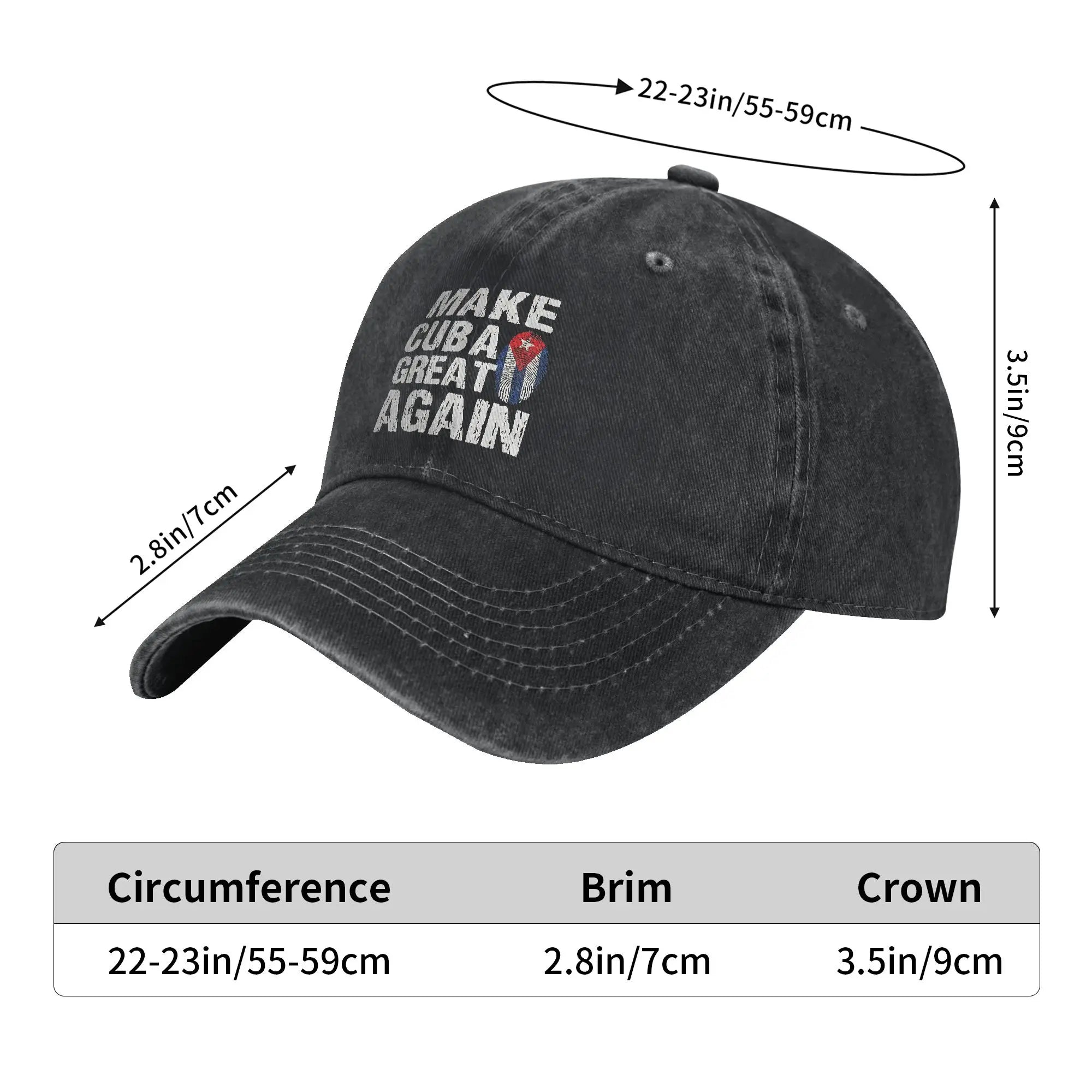 Make Cuba Great Again Casual Baseball Cap For Couple Women Summer  Outdoor Sport Trucker Hat DIY Print Breathable Baseball Caps