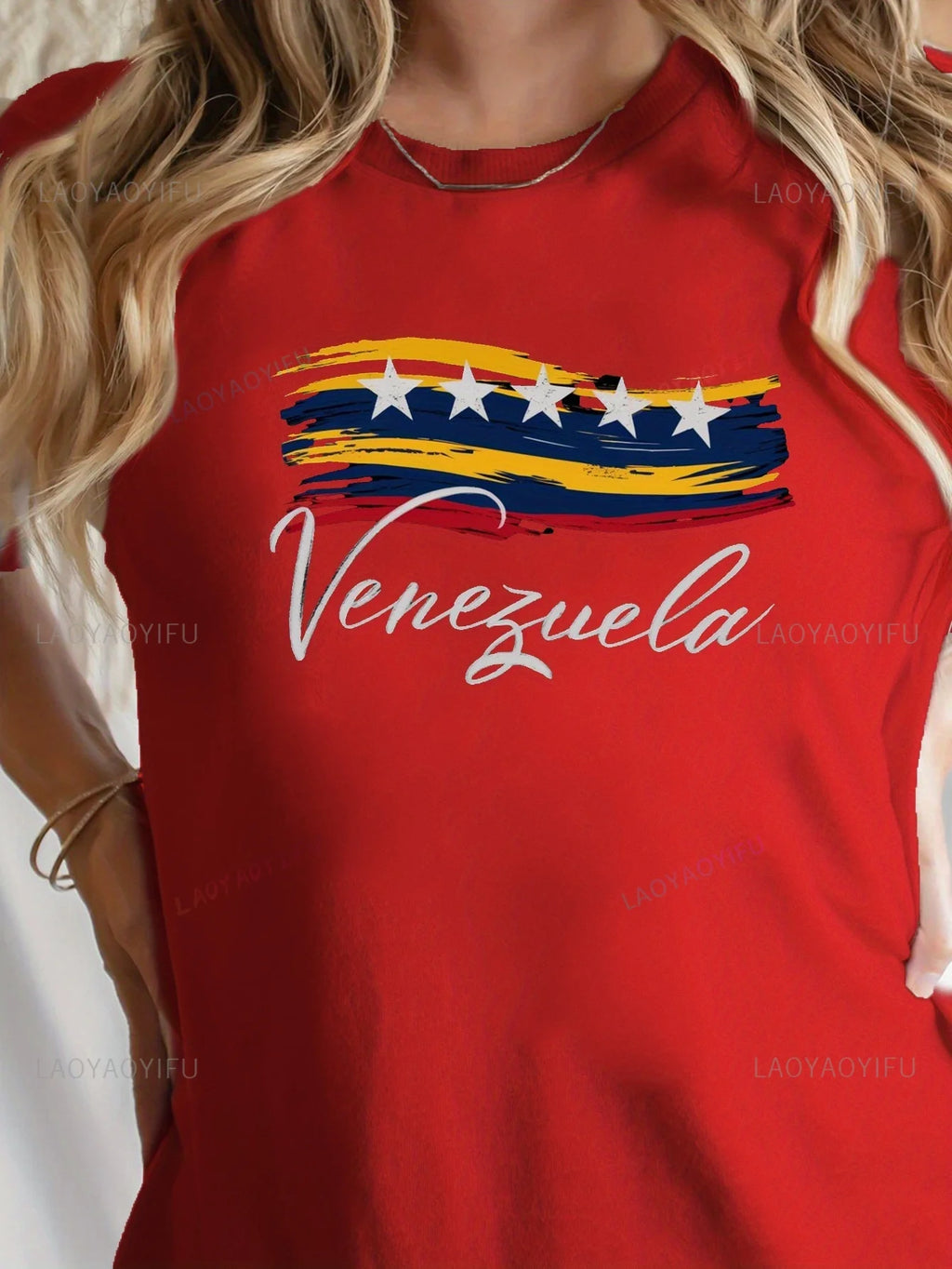 Venezuela Flag Graphic T Shirt Women Harajuku High Quality Cotton Tshirt Female Anime Patriotic Heart Loose Designer Casual Tops