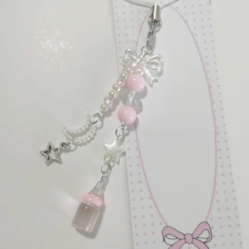 Delicate Phone Charm Lanyard Chain Keychain Pendant for Backpack Wallet Purse