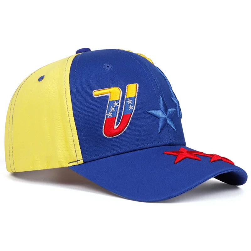 Venezuela flag embroidery baseball cap High quality 5-star outdoor hats women men caps