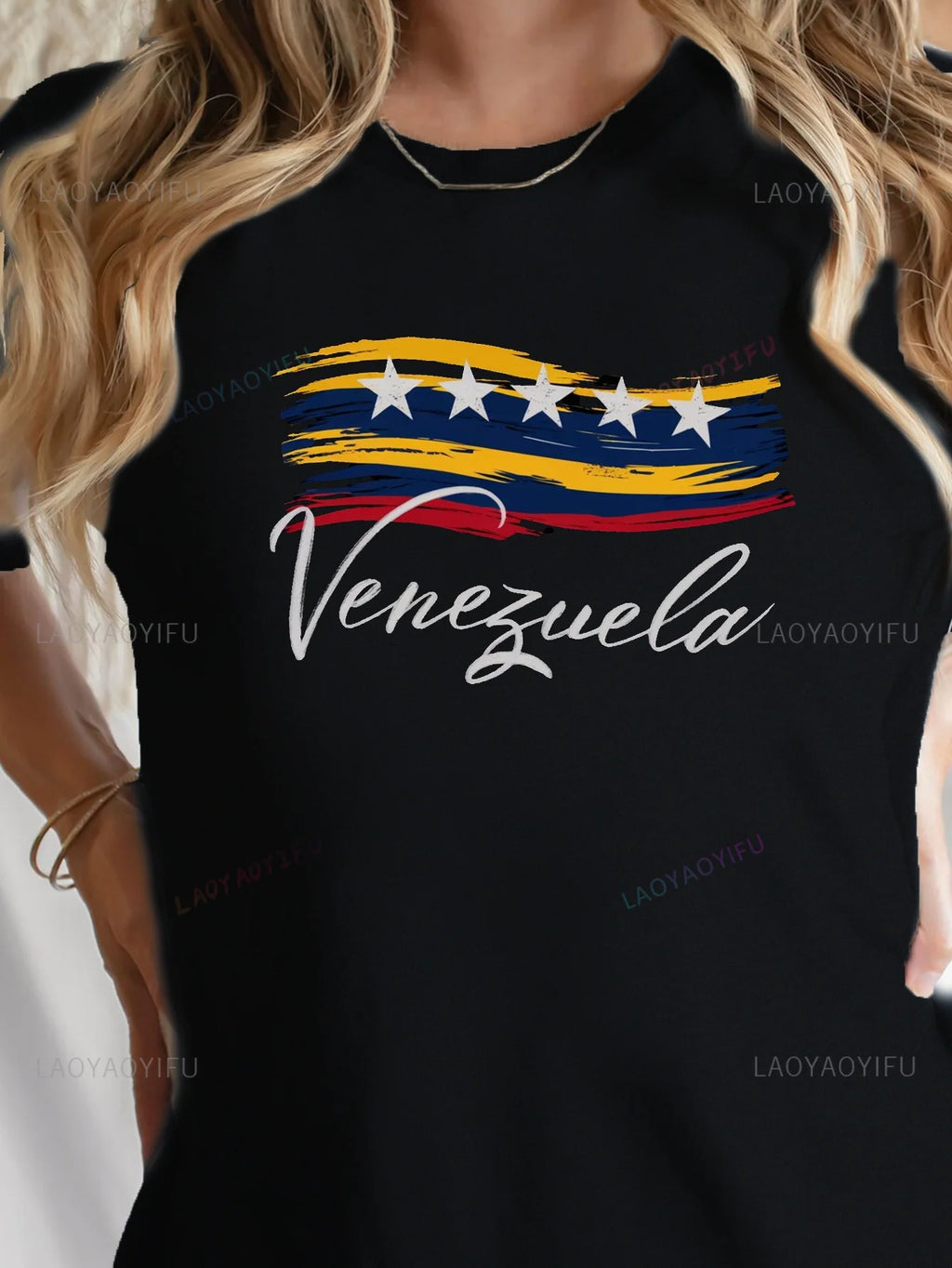 Venezuela Flag Graphic T Shirt Women Harajuku High Quality Cotton Tshirt Female Anime Patriotic Heart Loose Designer Casual Tops