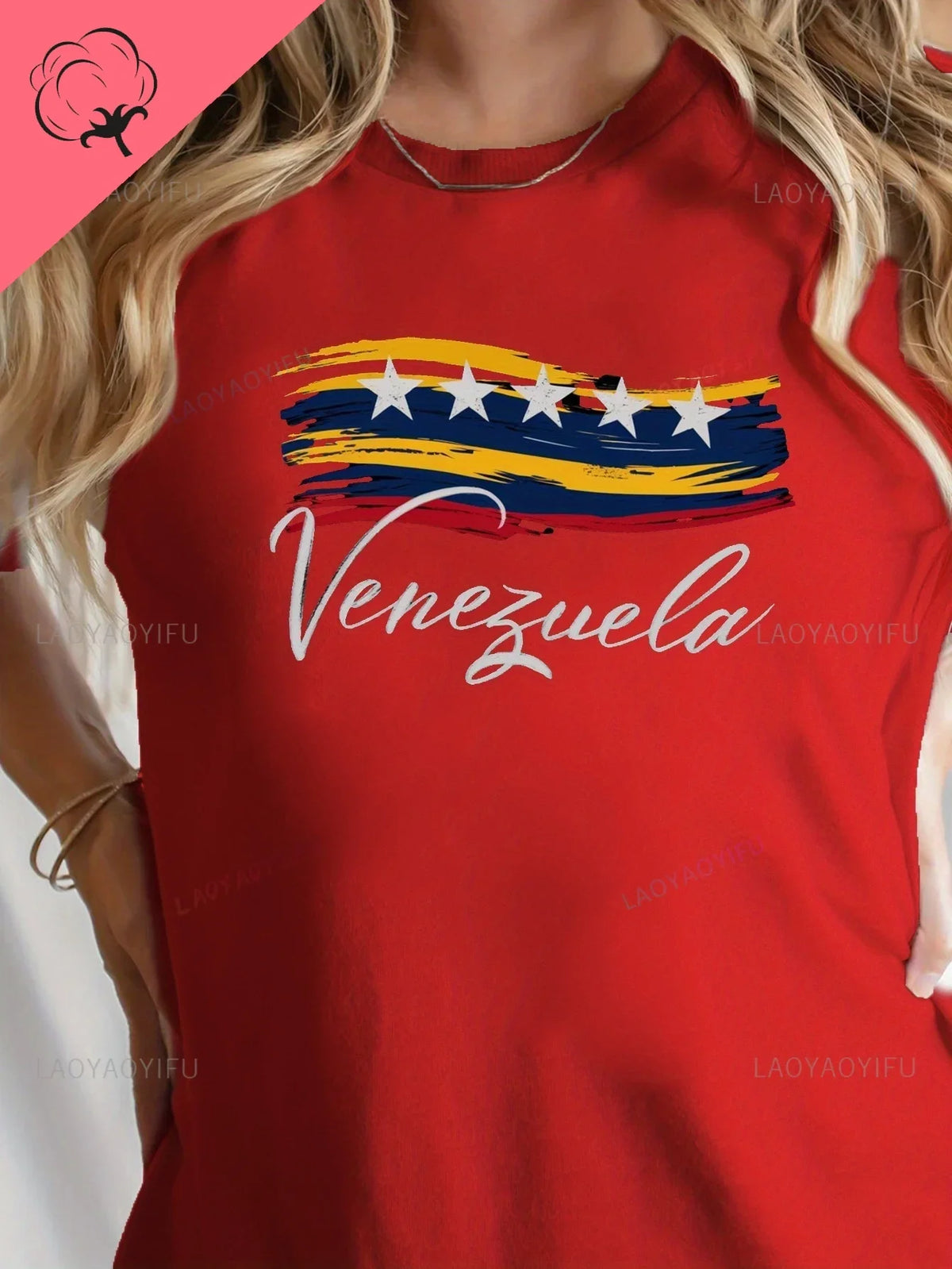 Venezuela Flag Graphic T Shirt Women Harajuku High Quality Cotton Tshirt Female Anime Patriotic Heart Loose Designer Casual Tops