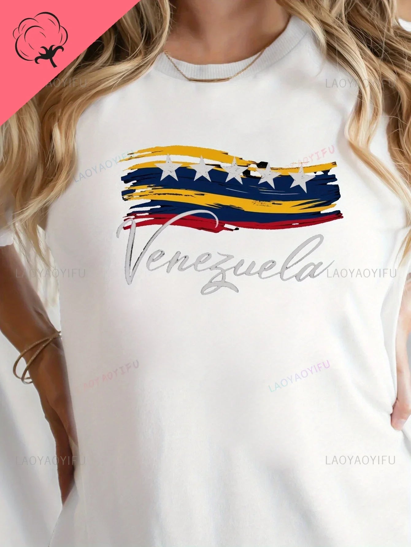 Venezuela Flag Graphic T Shirt Women Harajuku High Quality Cotton Tshirt Female Anime Patriotic Heart Loose Designer Casual Tops