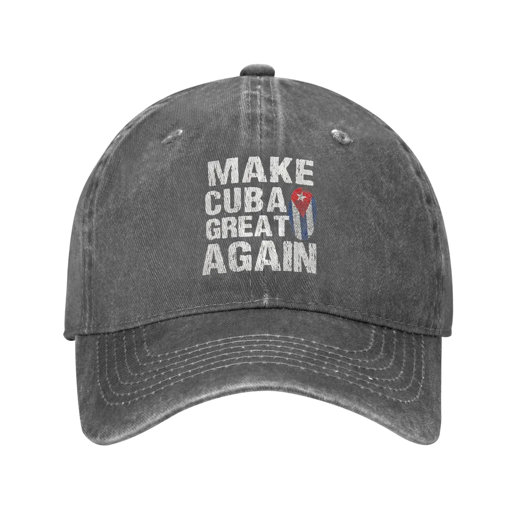 Make Cuba Great Again Casual Baseball Cap For Couple Women Summer  Outdoor Sport Trucker Hat DIY Print Breathable Baseball Caps