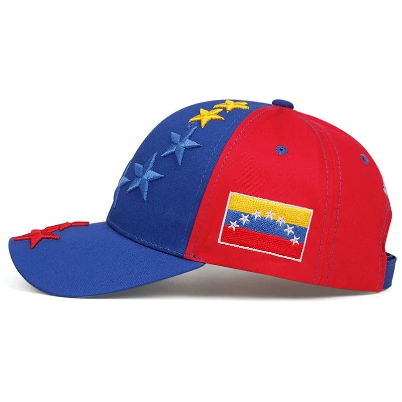 Venezuela flag embroidery baseball cap High quality 5-star outdoor hats women men caps
