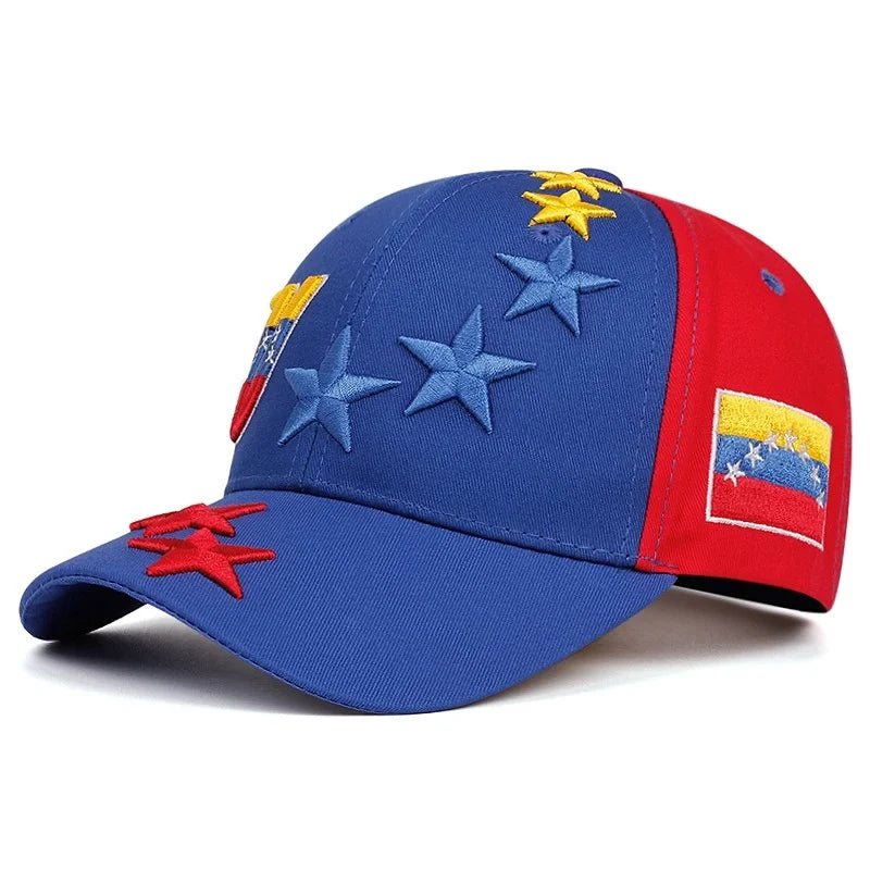 Venezuela flag embroidery baseball cap High quality 5-star outdoor hats women men caps