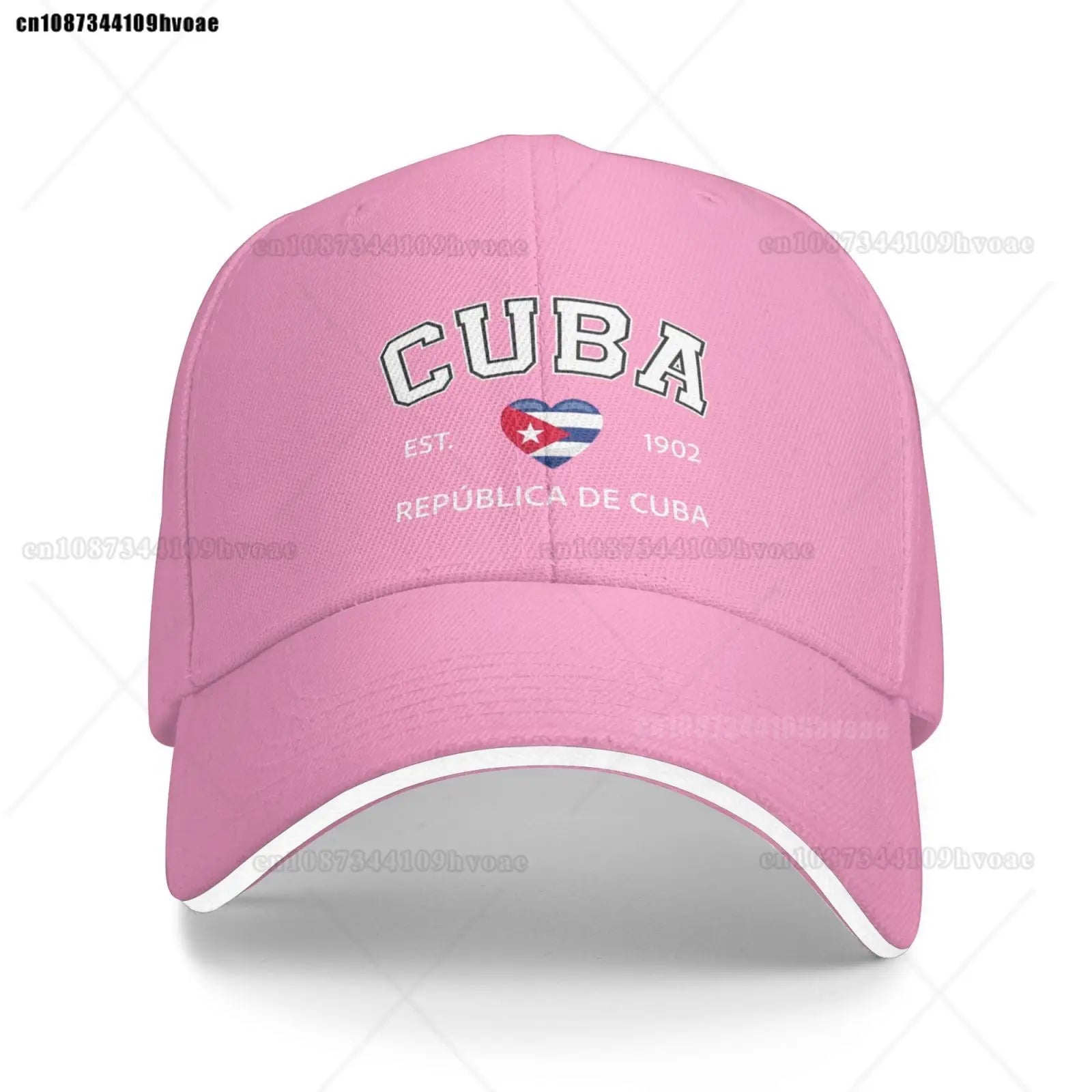 Cuba Baseball Cap EST.1902 La República De Cuba Denim Caps Adjustable Fashion Casual Trucker Hats for Outdoor Fishing Activities