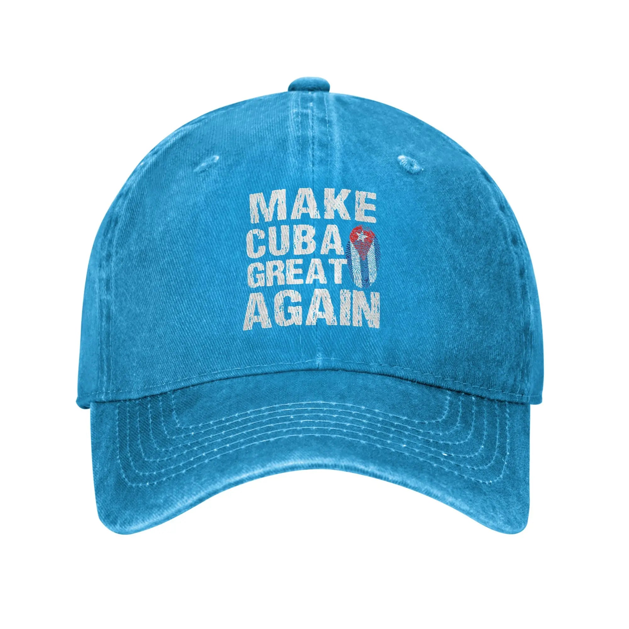 Make Cuba Great Again Casual Baseball Cap For Couple Women Summer  Outdoor Sport Trucker Hat DIY Print Breathable Baseball Caps