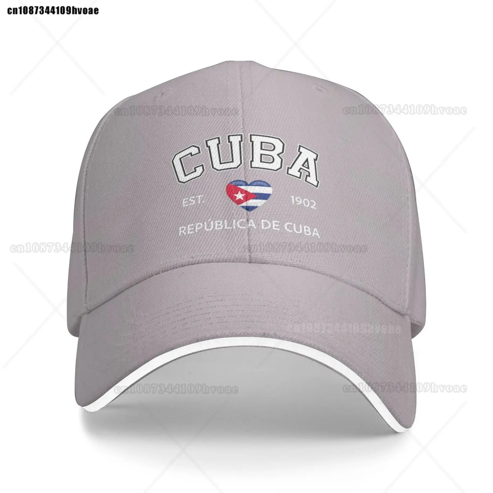 Cuba Baseball Cap EST.1902 La República De Cuba Denim Caps Adjustable Fashion Casual Trucker Hats for Outdoor Fishing Activities