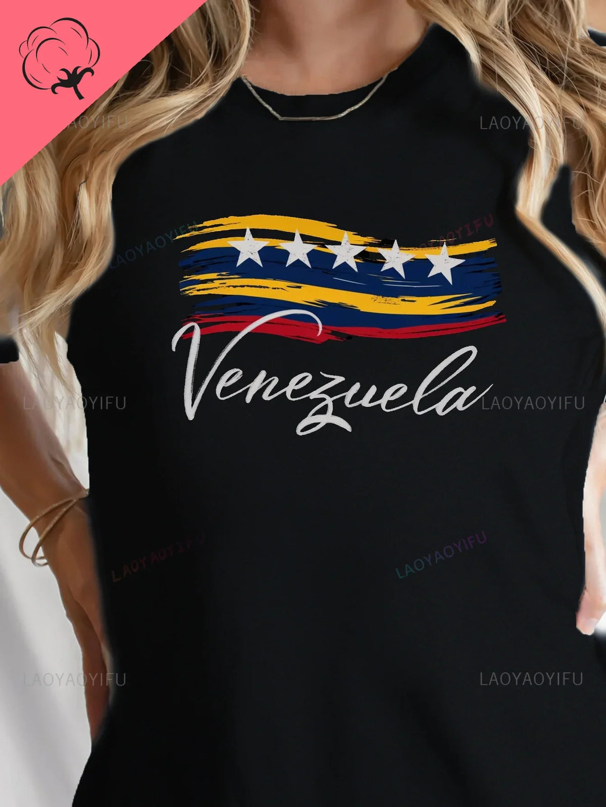 Venezuela Flag Graphic T Shirt Women Harajuku High Quality Cotton Tshirt Female Anime Patriotic Heart Loose Designer Casual Tops