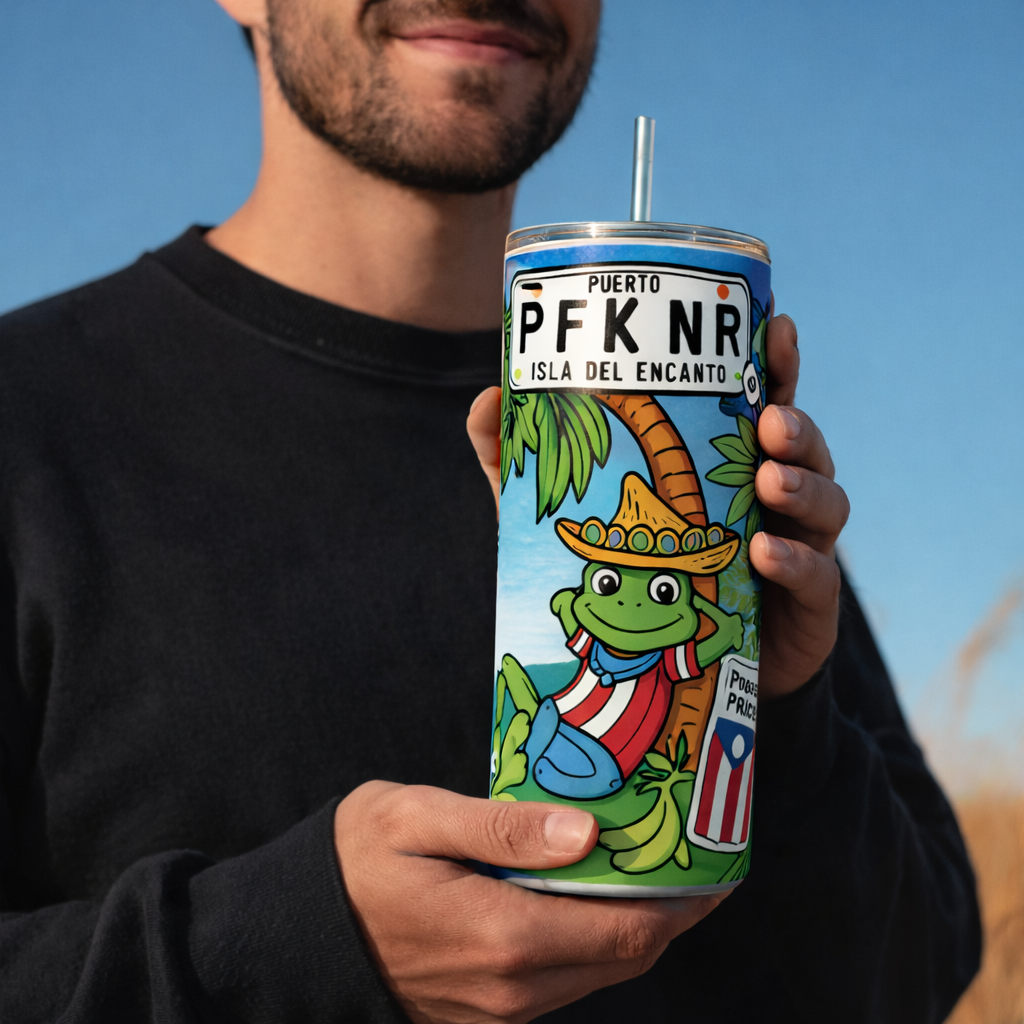 PUERTO RICO SKINNY TUMBLER 20 OZ