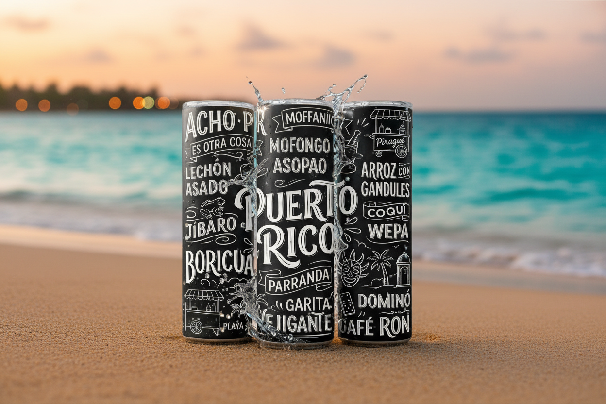 PUERTO RICO SKINNY TUMBLER 20 OZ