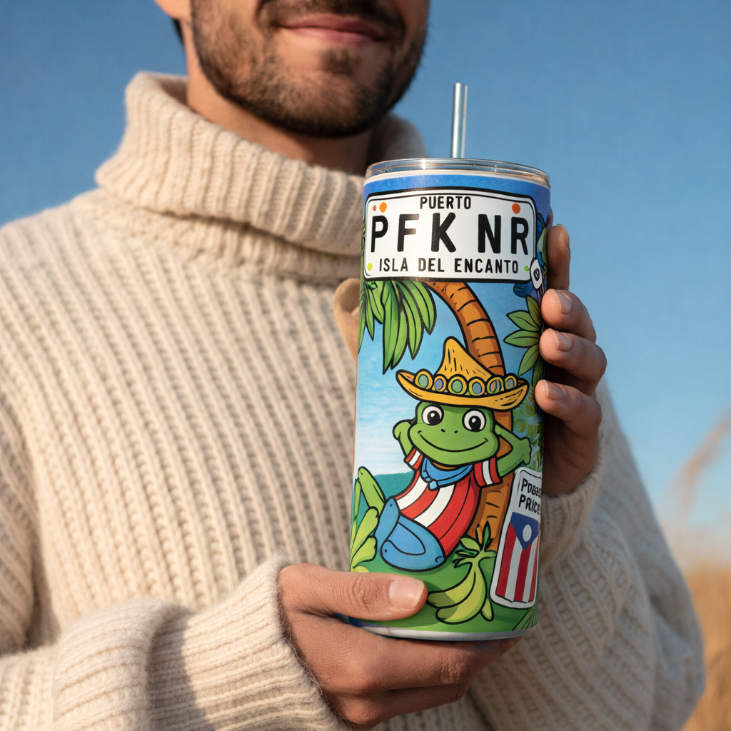 PUERTO RICO SKINNY TUMBLER 20 OZ