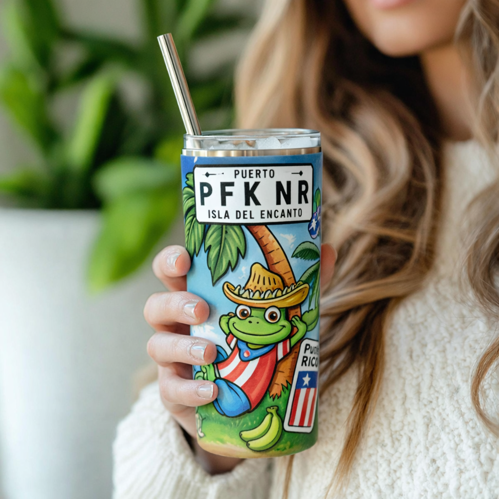 PUERTO RICO SKINNY TUMBLER 20 OZ