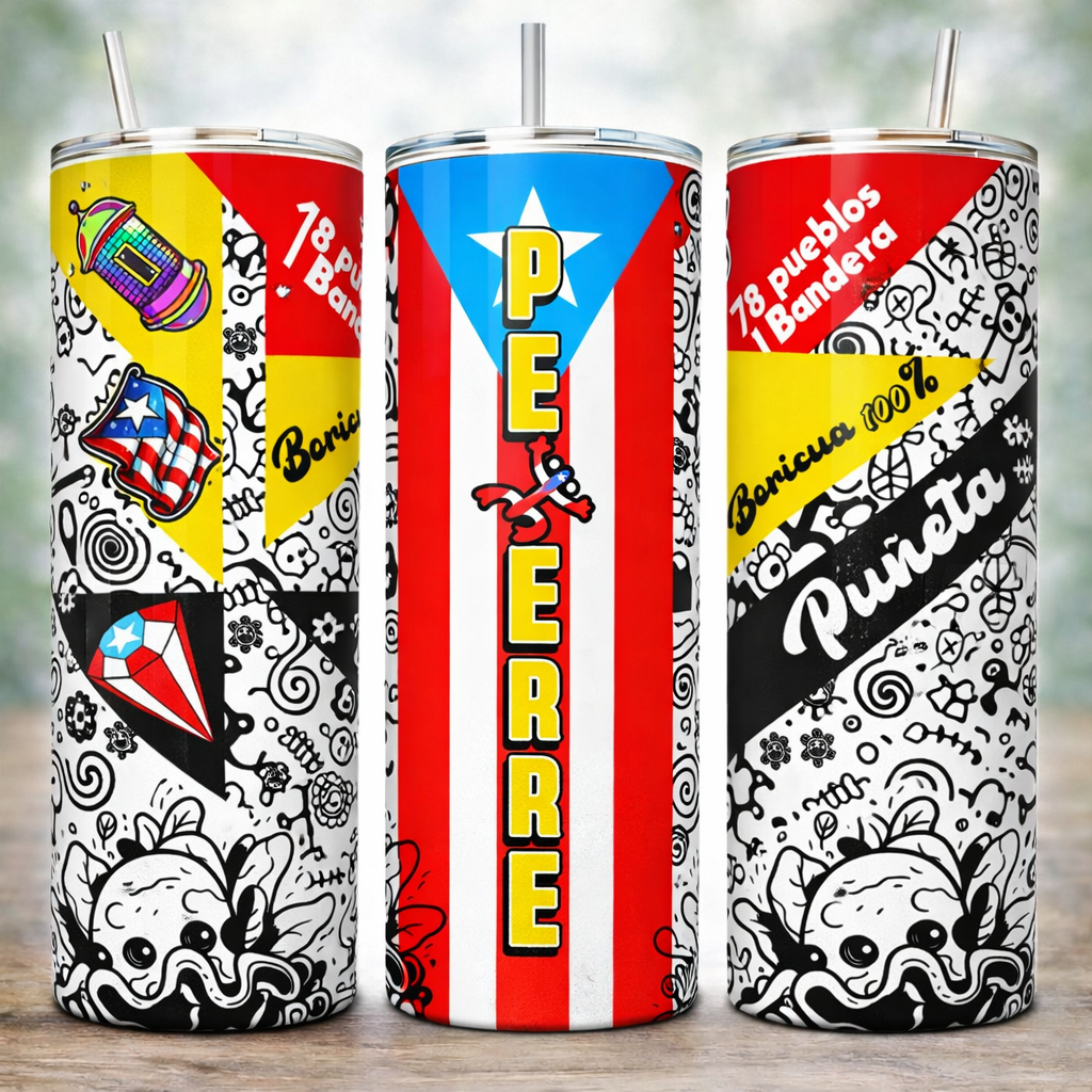 PUERTO RICO SKINNY TUMBLER