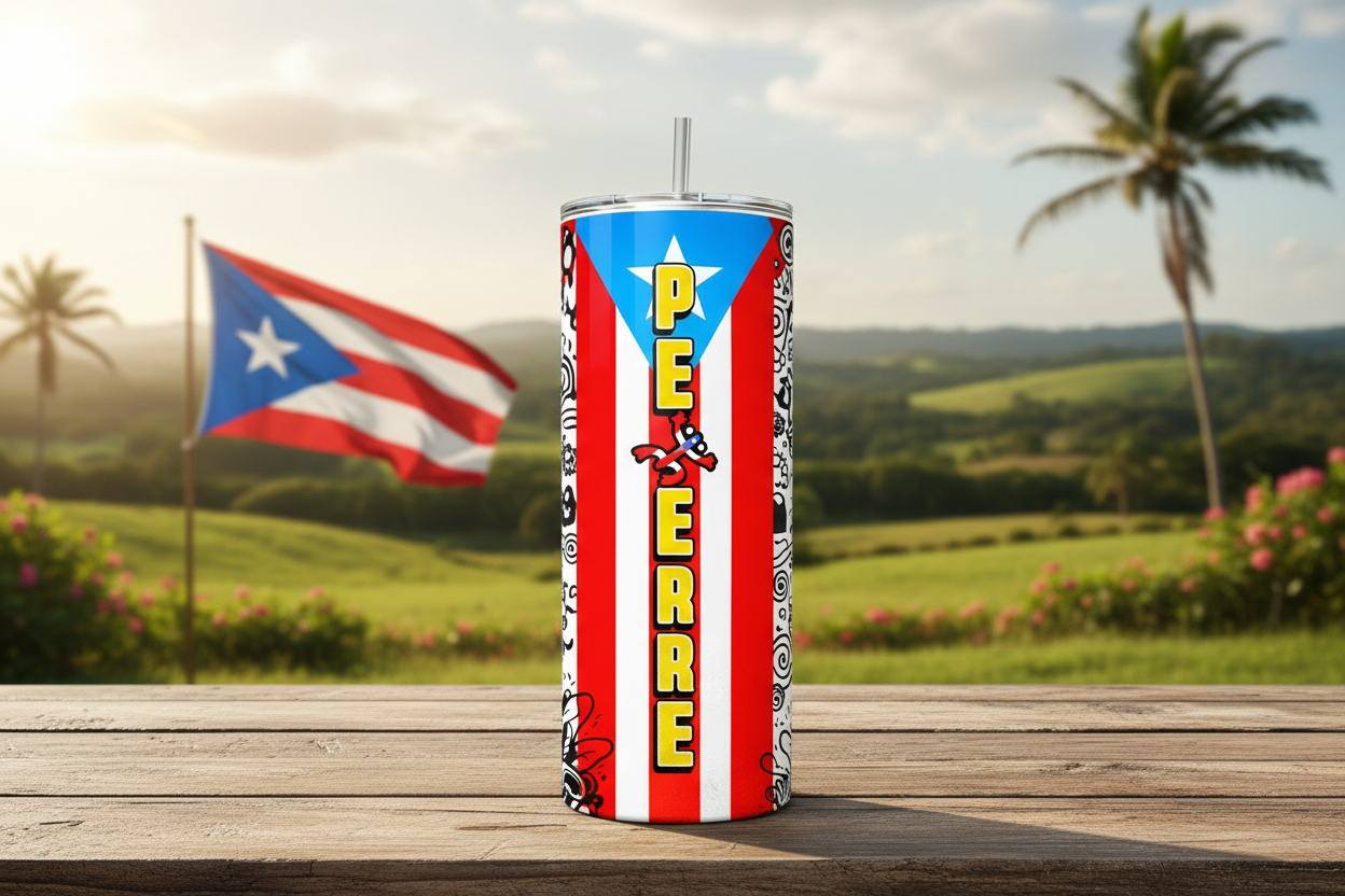 PUERTO RICO SKINNY TUMBLER