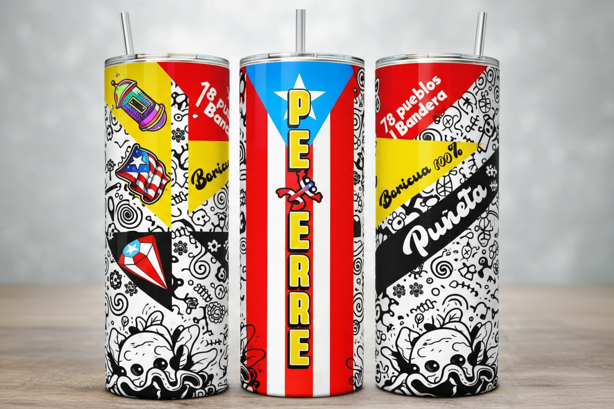 PUERTO RICO SKINNY TUMBLER
