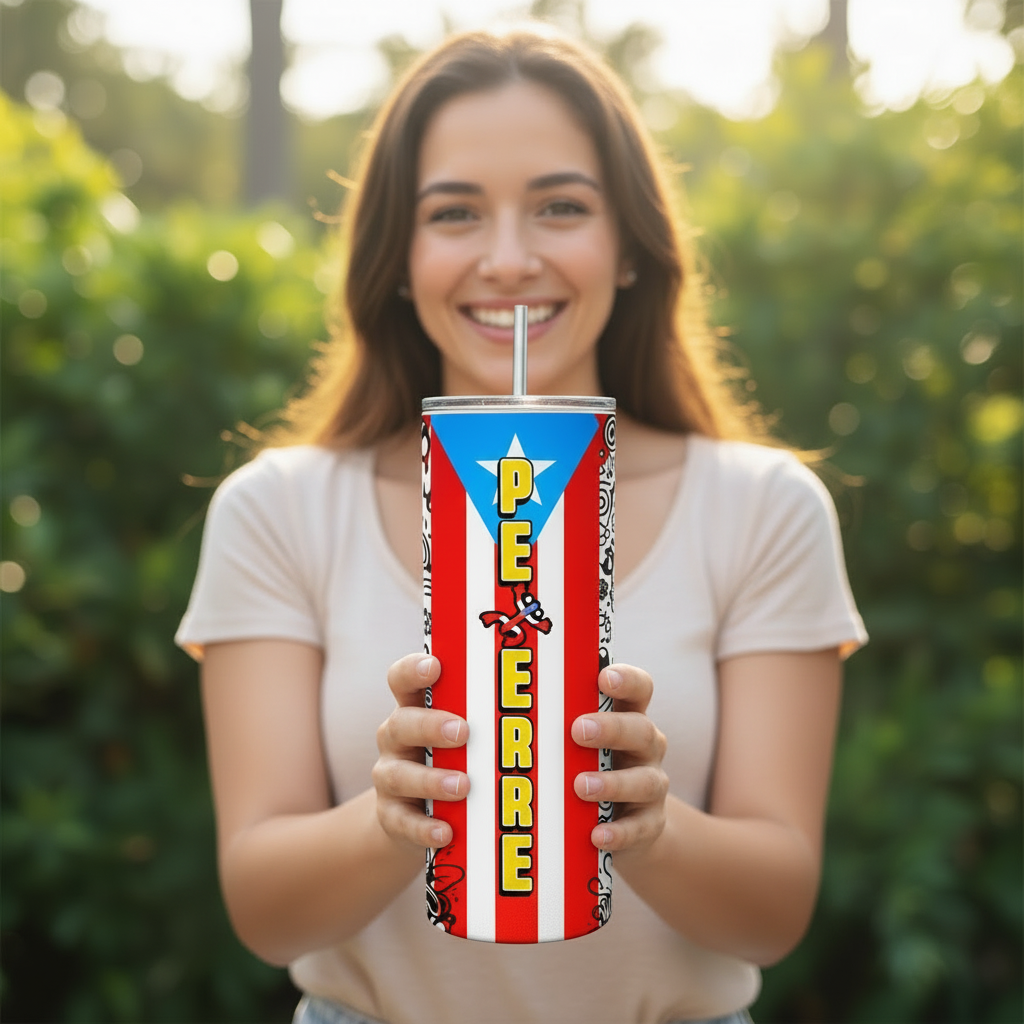 PUERTO RICO SKINNY TUMBLER