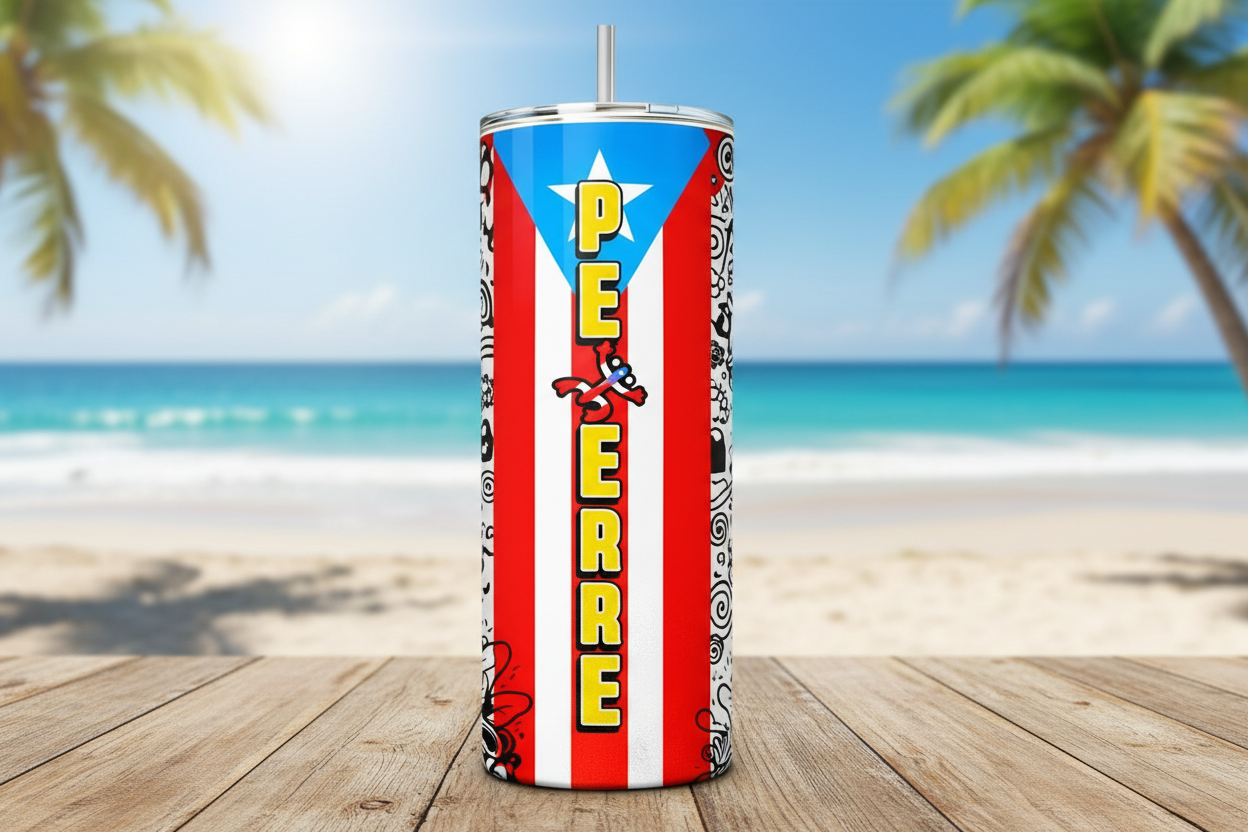 PUERTO RICO SKINNY TUMBLER