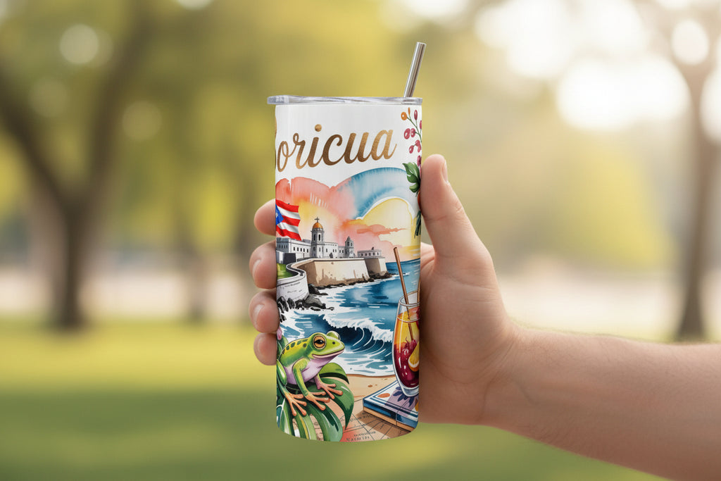 PUERTO RICO SKINNY TUMBLER 20 OZ
