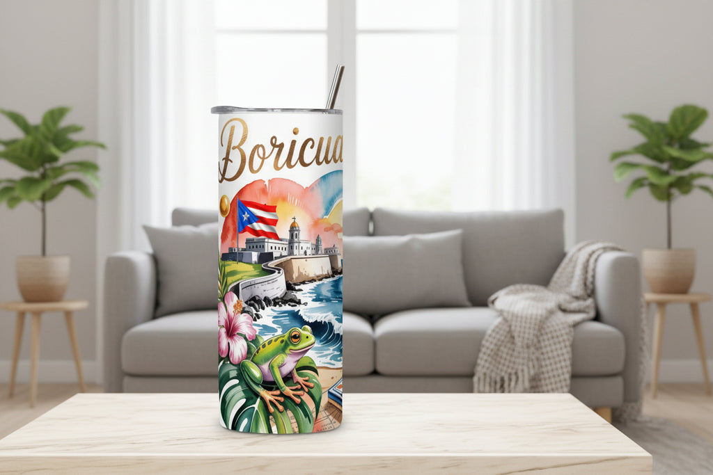 PUERTO RICO SKINNY TUMBLER 20 OZ