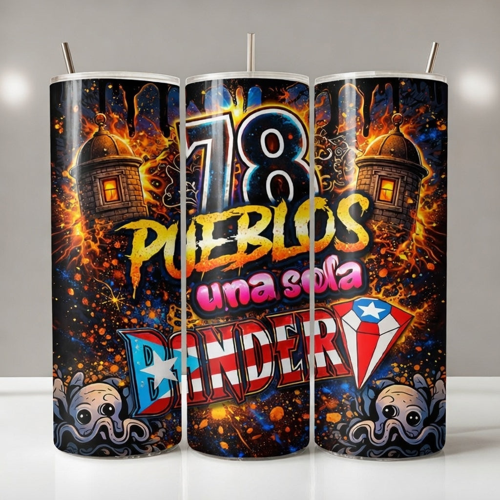 PUERTO RICO SKINNY TUMBLER