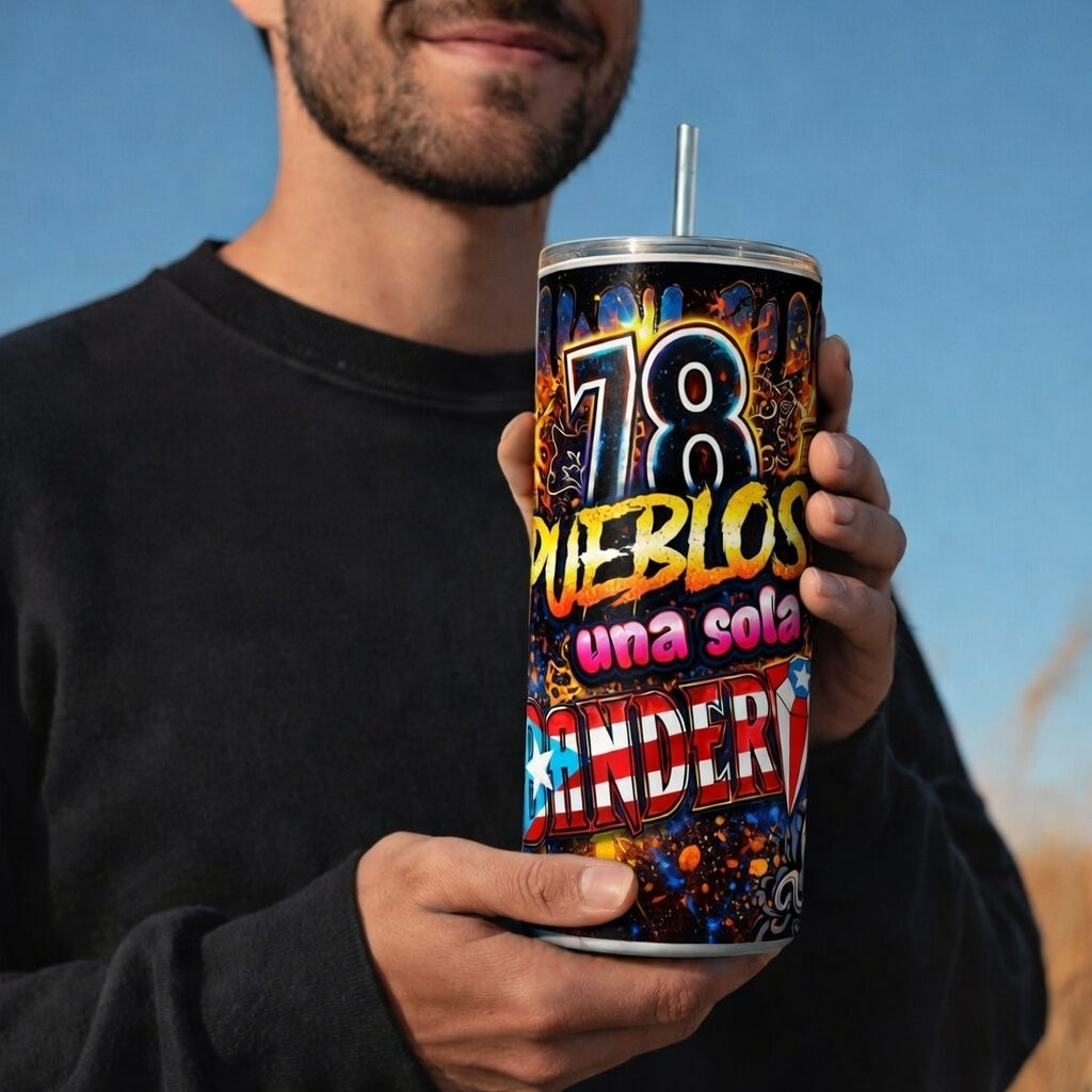 PUERTO RICO SKINNY TUMBLER