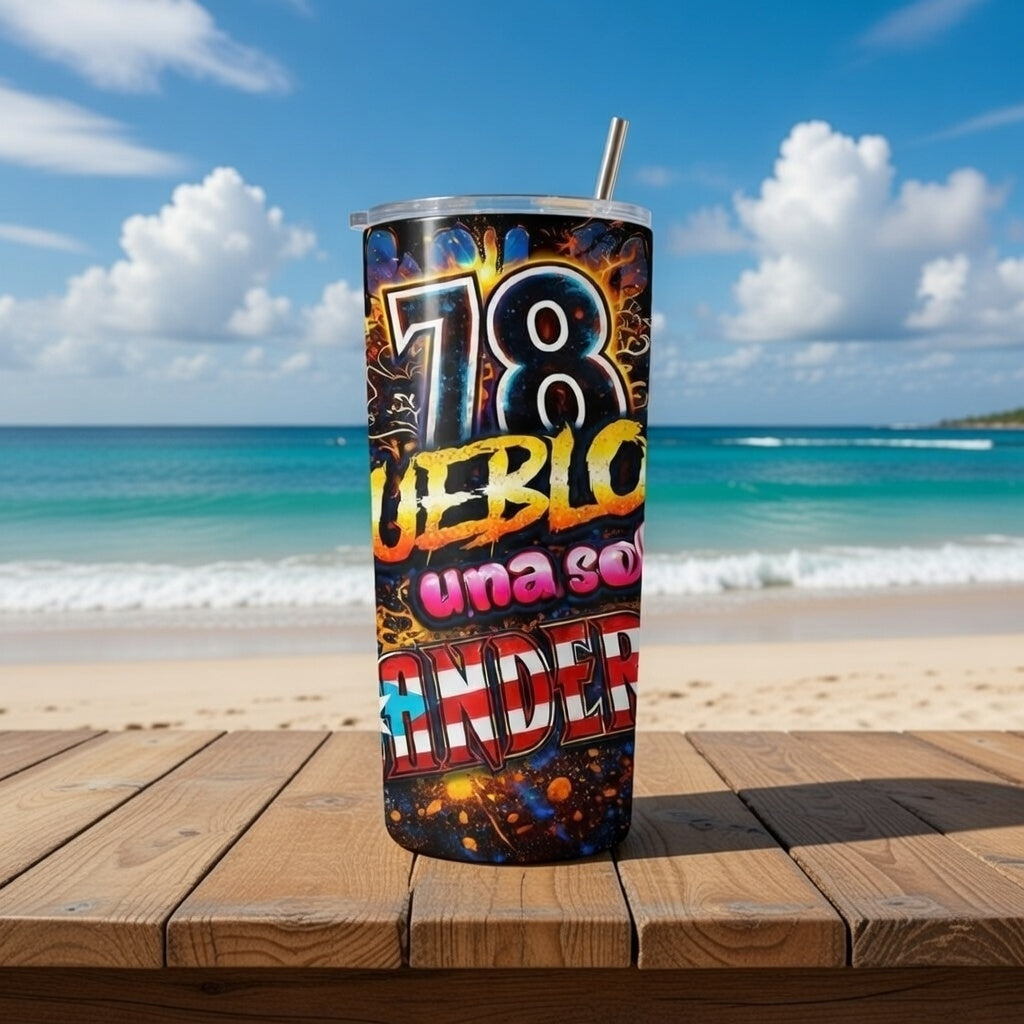 PUERTO RICO SKINNY TUMBLER