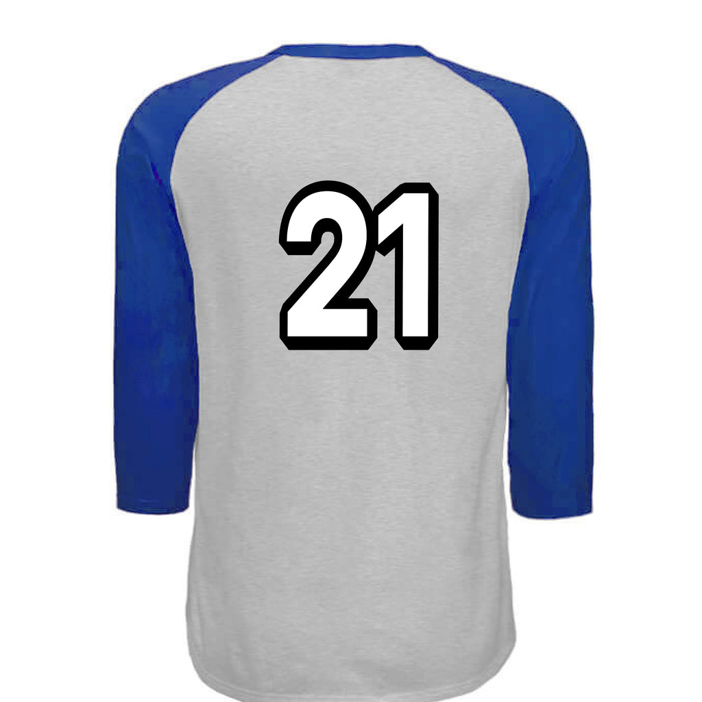 HEATHER GREY / ROYAL - BACK