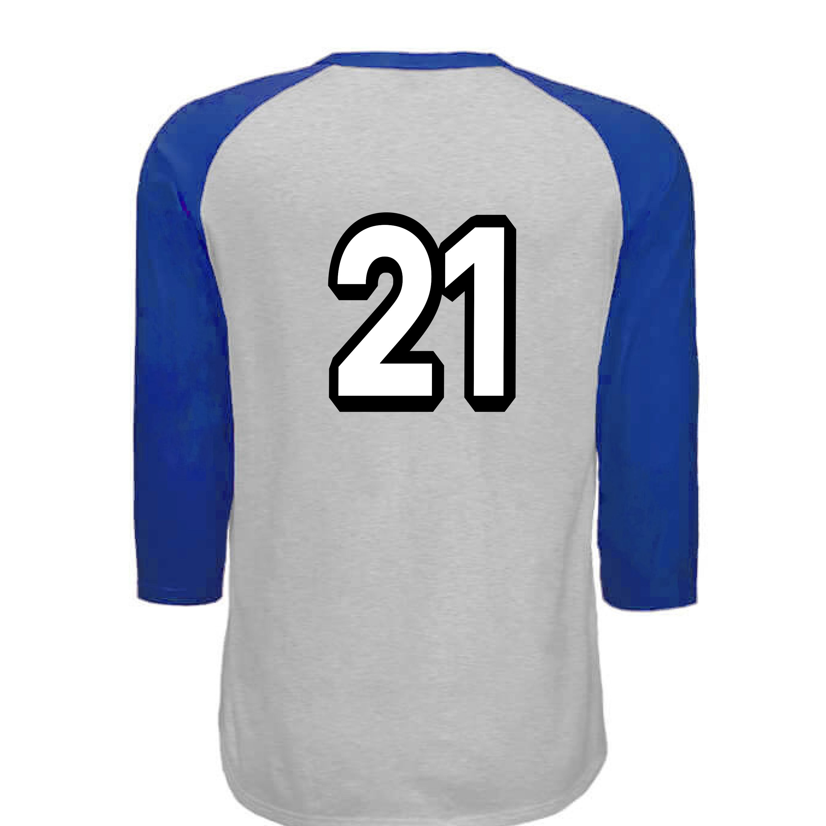 HEATHER GREY / ROYAL - BACK